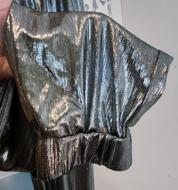 ELLIATT MAYAH STRAPPLES SHIMMER JUMPSUIT SIDE POCKETS RETRO-INSPIRED SIZE SMALL - Picture 8 of 16